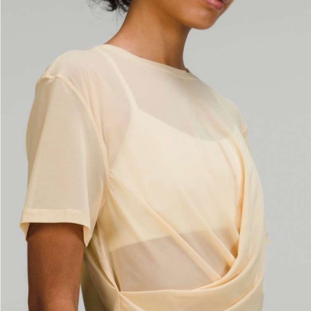 lululemon athletica Cream Sheer Top